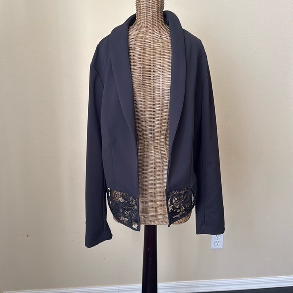 New York & Company Jackets & Blazers - NWT New York & Co Soho Jeans Black Blazer with Jacket with Lace Detail XL